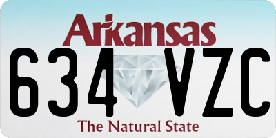 AR license plate 634VZC