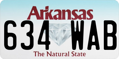 AR license plate 634WAB
