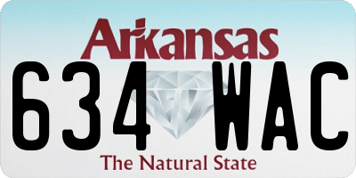 AR license plate 634WAC