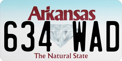 AR license plate 634WAD