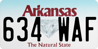 AR license plate 634WAF