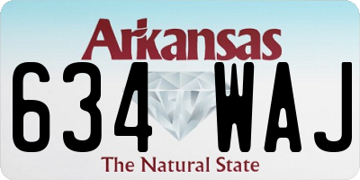 AR license plate 634WAJ
