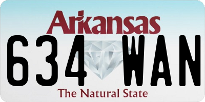 AR license plate 634WAN