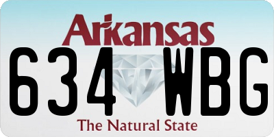 AR license plate 634WBG