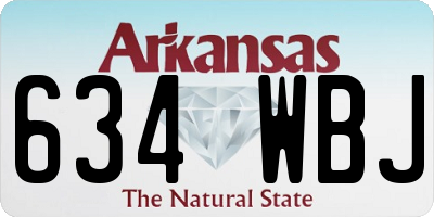 AR license plate 634WBJ