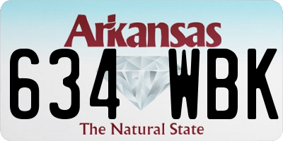 AR license plate 634WBK