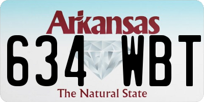 AR license plate 634WBT