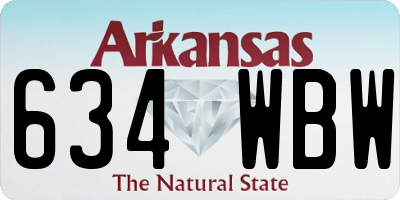 AR license plate 634WBW