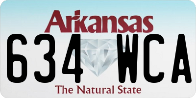 AR license plate 634WCA