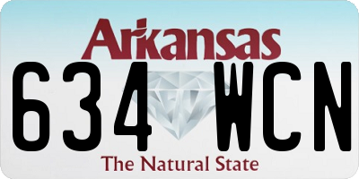 AR license plate 634WCN
