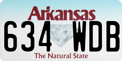 AR license plate 634WDB