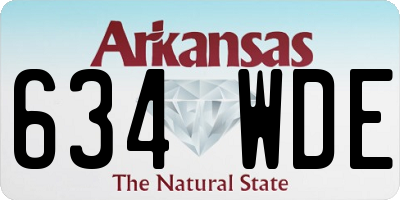AR license plate 634WDE
