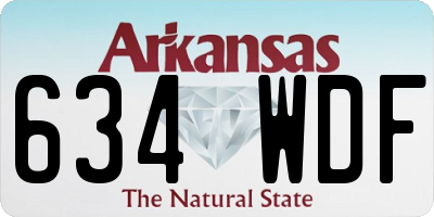 AR license plate 634WDF
