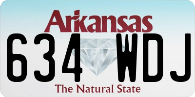 AR license plate 634WDJ