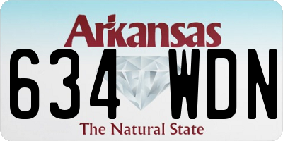 AR license plate 634WDN