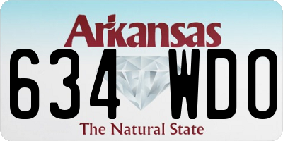 AR license plate 634WDO