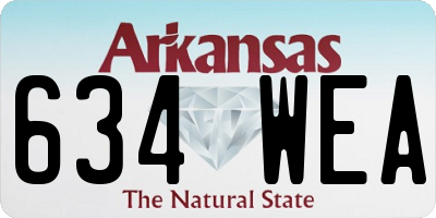 AR license plate 634WEA