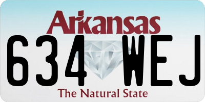 AR license plate 634WEJ