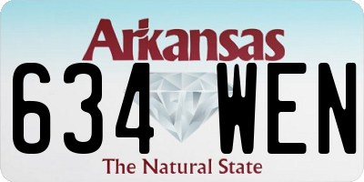 AR license plate 634WEN