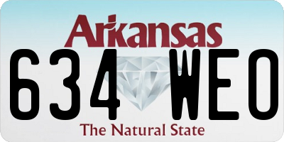 AR license plate 634WEO