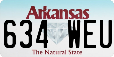 AR license plate 634WEU