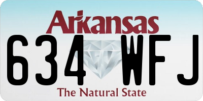 AR license plate 634WFJ