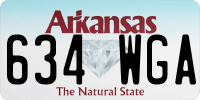 AR license plate 634WGA