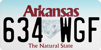 AR license plate 634WGF