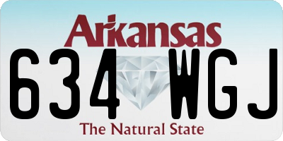 AR license plate 634WGJ