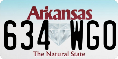 AR license plate 634WGO