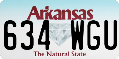 AR license plate 634WGU