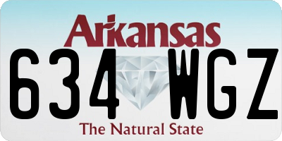AR license plate 634WGZ