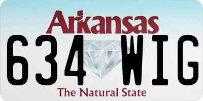 AR license plate 634WIG