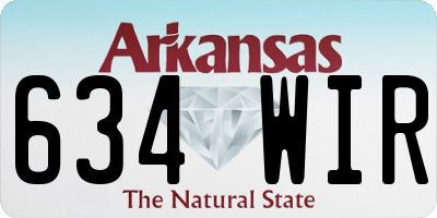 AR license plate 634WIR