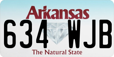 AR license plate 634WJB