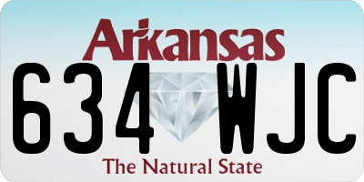 AR license plate 634WJC