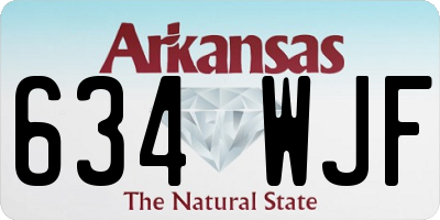 AR license plate 634WJF