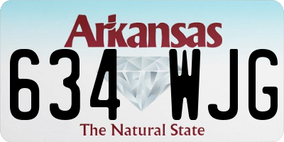 AR license plate 634WJG