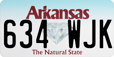 AR license plate 634WJK