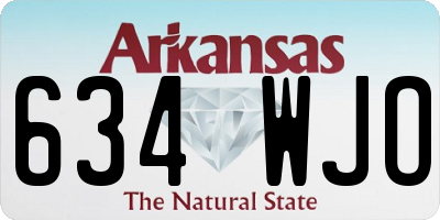 AR license plate 634WJO