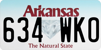 AR license plate 634WKO