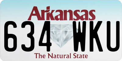 AR license plate 634WKU