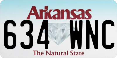 AR license plate 634WNC