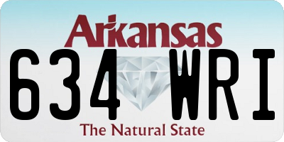 AR license plate 634WRI