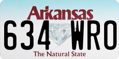 AR license plate 634WRO