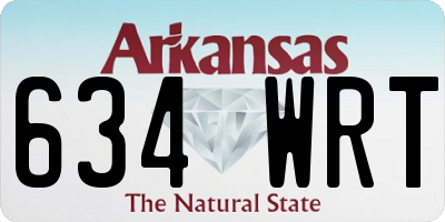 AR license plate 634WRT