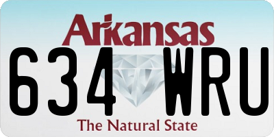AR license plate 634WRU