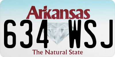 AR license plate 634WSJ