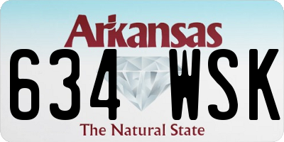 AR license plate 634WSK