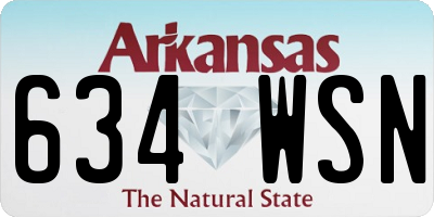 AR license plate 634WSN